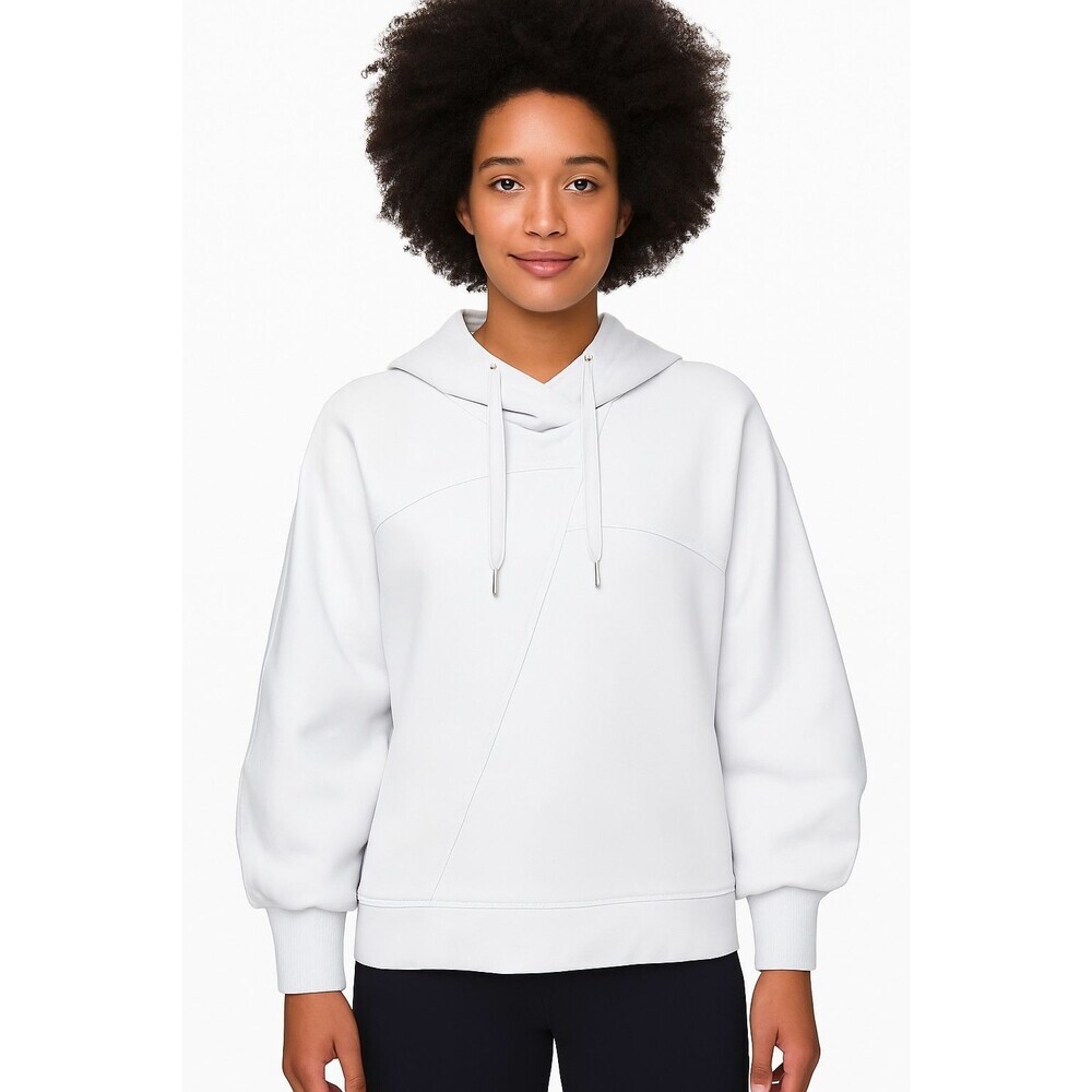 Lululemon Hoodie Women’s M/L Blue Broken Beats Oversized Thick Cropped Pullover